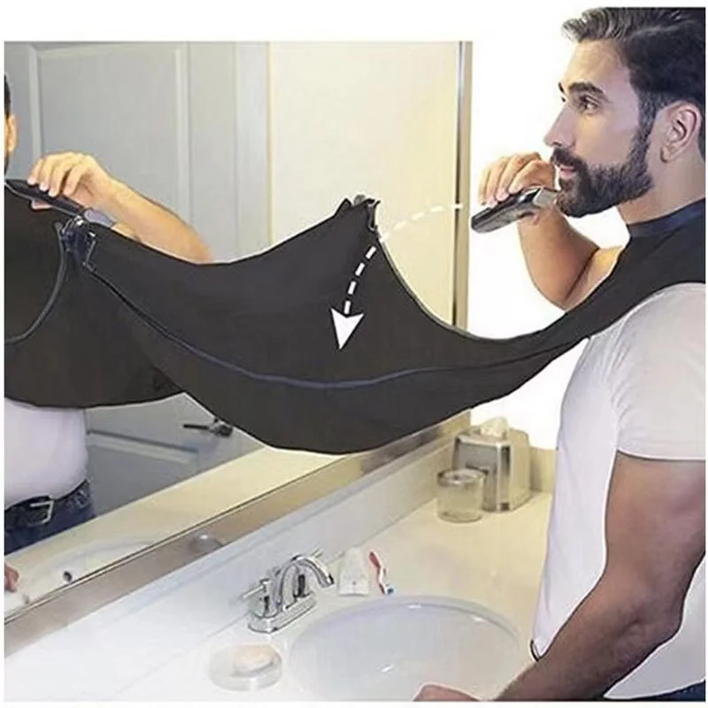 Men\'s Haircut Suction Cape - Perfect for Home Salon and Shaving - Mustache and Beard Aprons Included