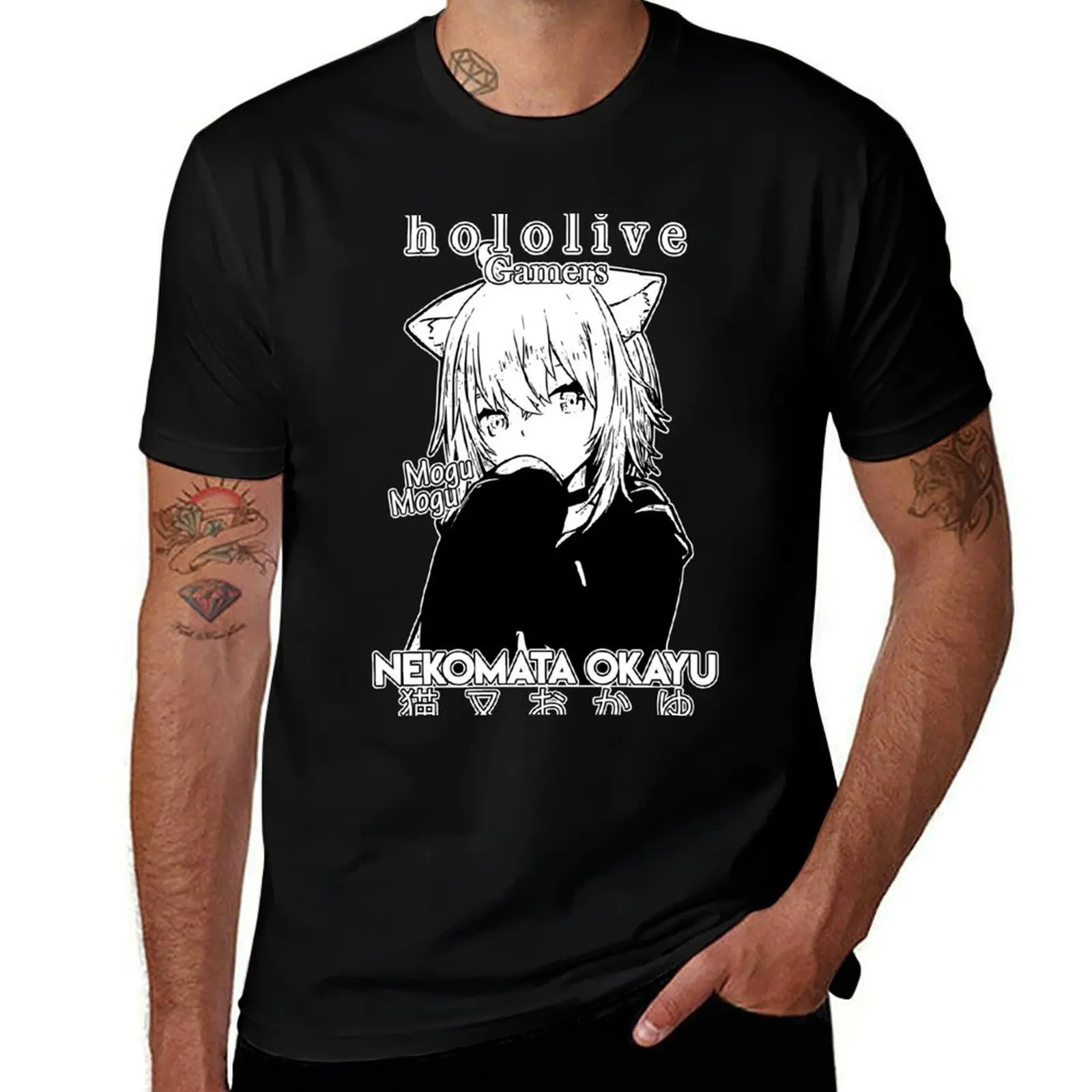 

Nekomata Okayu Gamers Hololive T-Shirt funny t shirts dark humor men t shirt cotton 100% man t shirt cotton high quality T-Shirt
