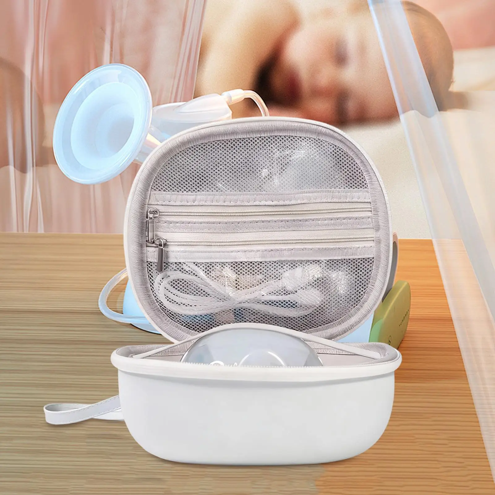 Tire-lait sac de rangement mallette de rangement avec plusieurs compartiments étui de tire-lait pour maman enfants allaitement trajet voyage quotidien