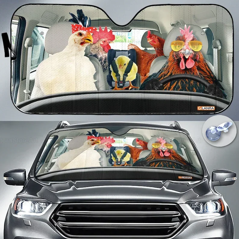 

Солнцезащитный козырек для курицы PHT092205R01, украшение для машины, подарок для любимой курицы, автомобильный солнцезащитный козырек, домашний декор