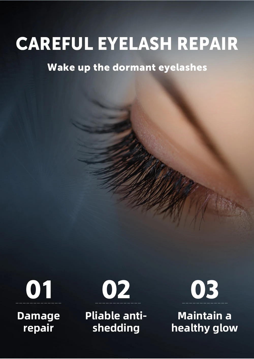 QIBEST Wimpernwachstumsserum Feuchtigkeitsspendendes Flüssiges Wimpernserum Verlängerndes Make-up Volleres Augenbrauenserum Wimpern-Kosmetik – Detail 5