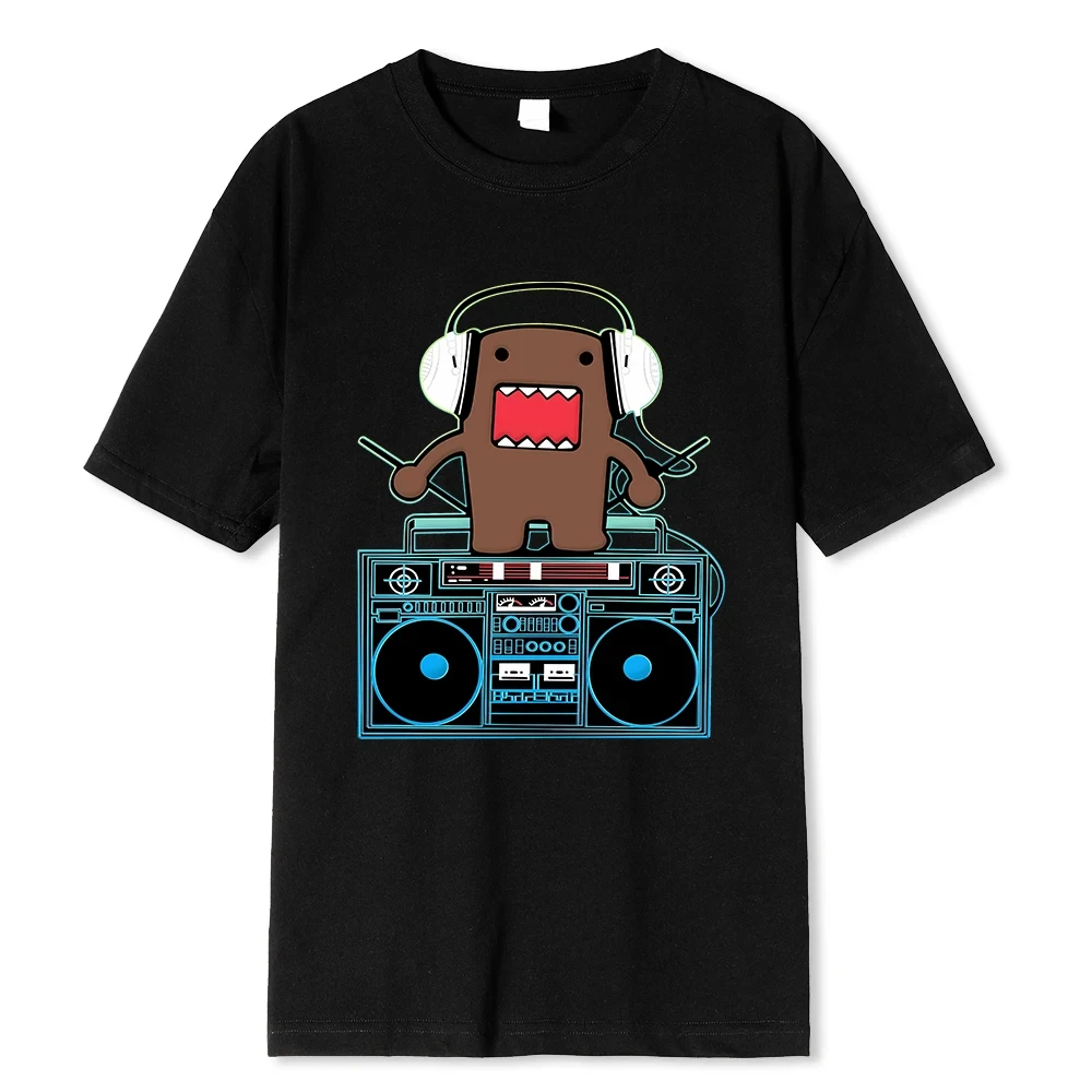 

CX Domo Kun DJ T Shirts Men Cotton Humorous T-Shirts Crewneck Tees Short Sleeve Tops Gift Idea