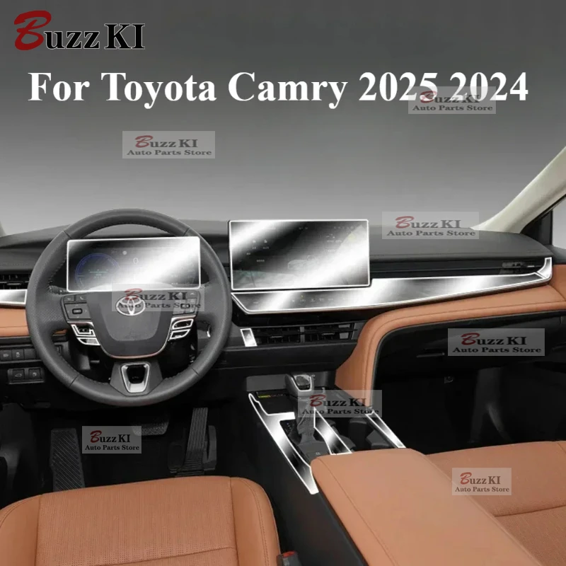 Dla Toyota Camry 2024 2025 akcesoria folia wewnętrzna przezroczysta TPU Panel przekładni konsola środkowa GPS PPF ochrona naprawa naklejka