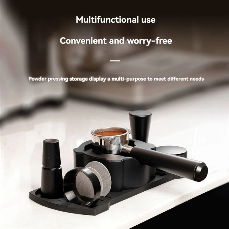 ABVI-Coffee Machine Handle Accessories 51/54/58Mm Universal Silicone Handle Powder Dispenser Powder Dispenser Needle Seat Suppor