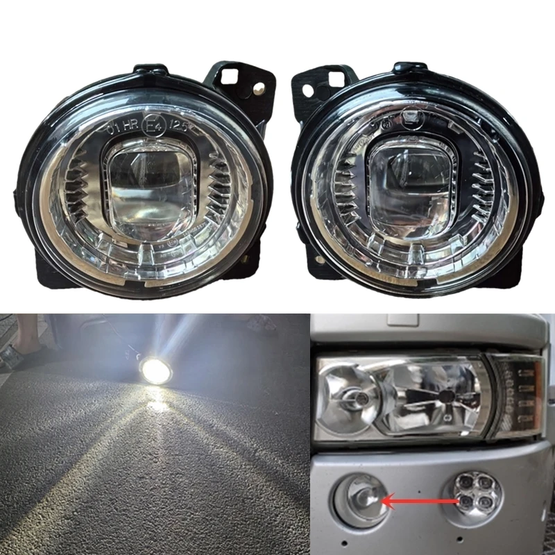 1pair E4 E9 White led lens Front Fog light  for Scania 5 Series P G R seires  RH 1446354 1852570 LH 1446353 1852569