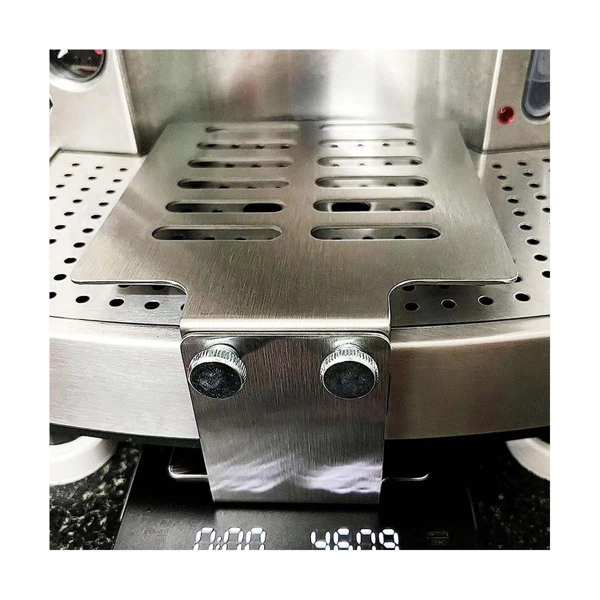 رف ميزان القهوة رف وزن القهوة المدمج المقاوم للحرارة من الفولاذ المقاوم للصدأ شديد التحمل لرف وزن القهوة - له