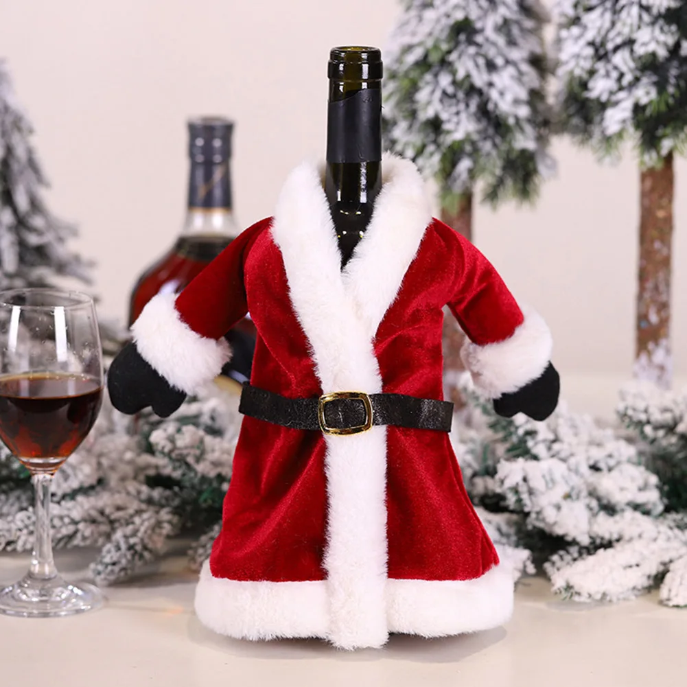 Chirstmas Wine Bottle Cover Dinner Table Cute Champagne Bottle Cap Xmas Ornament Home Decoration New Year Gift Navidad Decor