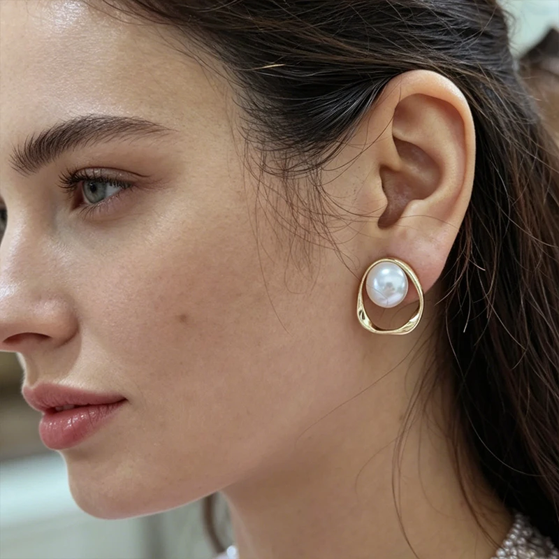 Fashion Irregular Pearl Clip On Earrings For Women 2026 Trendy Vintage Elegant Non Pierced Ear Clips Wedding Jewelry