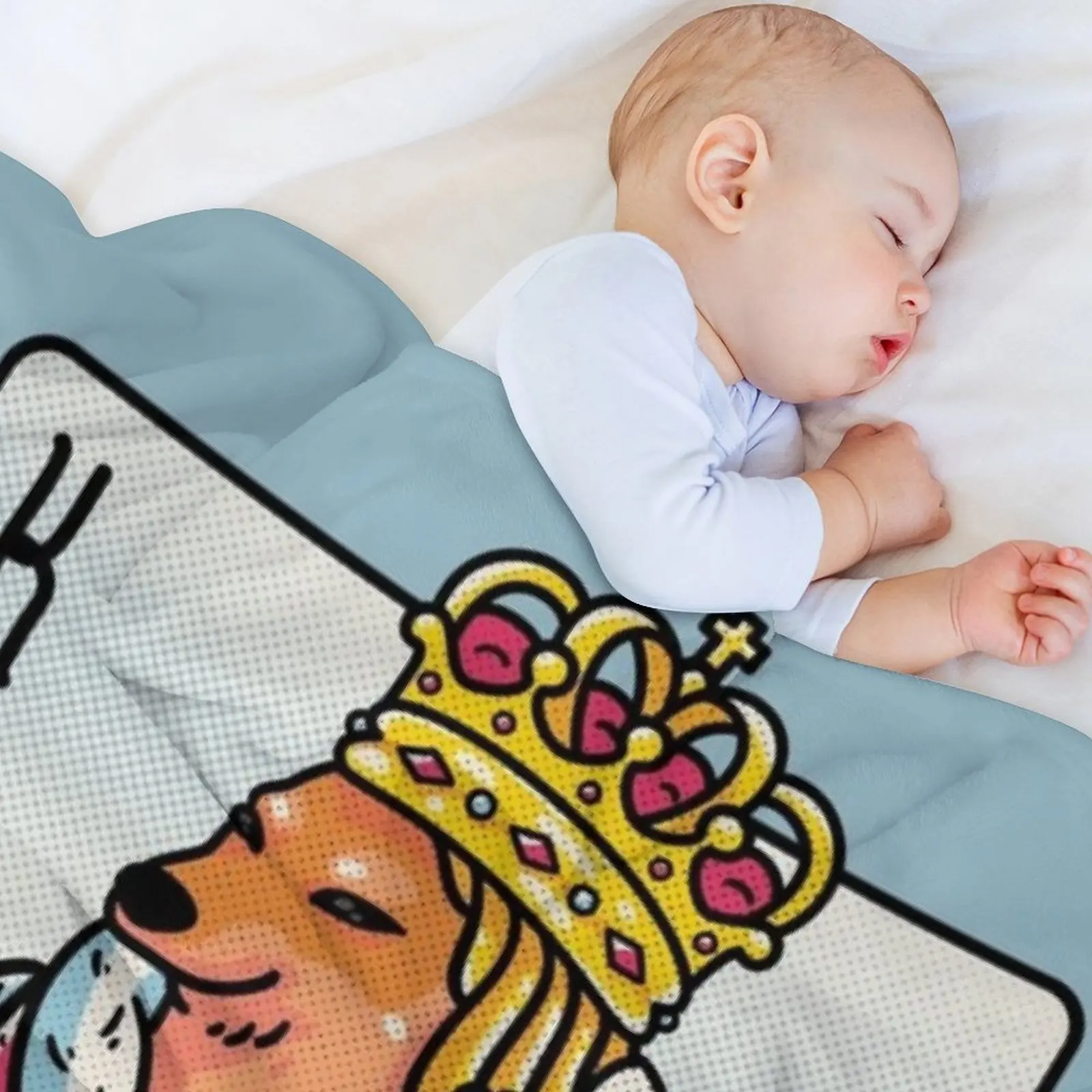 Cheems - بطاقة لعب King 2 King of Hearts Shibe Shiba Inu أحمق وغير مميزة Cheemzilla مضرب بيسبول رمي بطانية #5