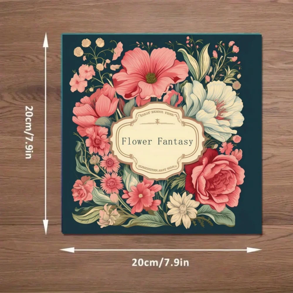Flower Fantasy Art Coloring Book 22 Page Gift For Birthday Party Relieve Stress Kill Time Graffiti Painting Drawing Art Book