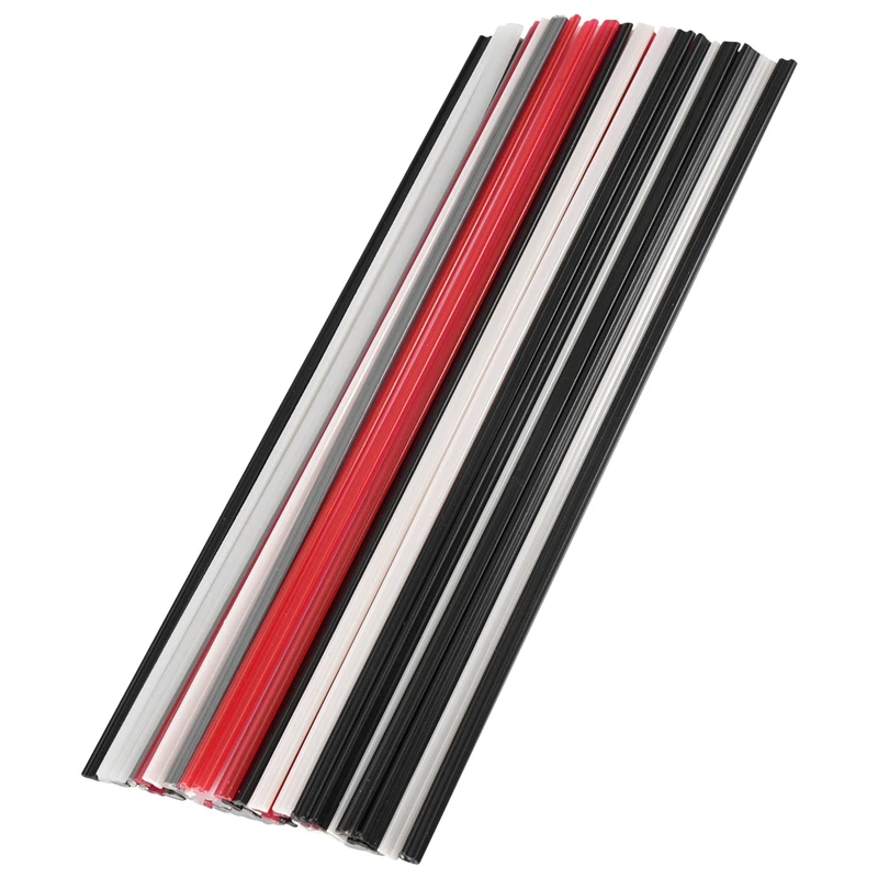 

50PCS Plastic Welding Rods - PP/PVC/PE Plastic Welder Rods For Hot Air Tools 10 Inch (Each Color 10PCS)