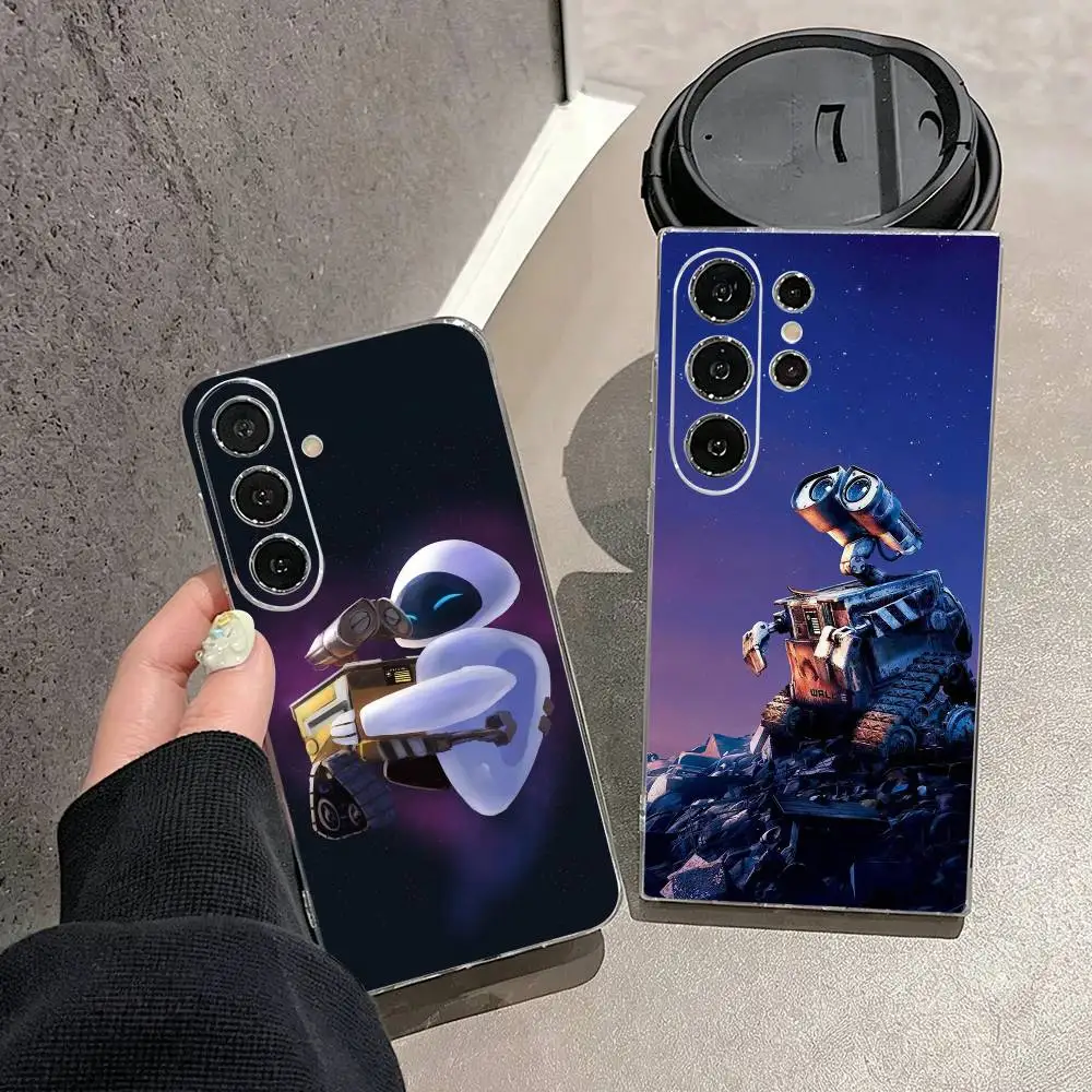 For W-Wall-E Moive  Phone Case For Samsung S25,S24,S21,S22,S23,S30,Ultra,S20,Plus,Fe,Note,10,9,5G Transparent Cover