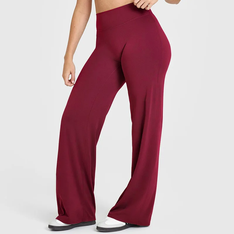 NCLAGEN Sporthose SoftMotion Straight-Leg-Hose Damen-Yogahose mit hoher Taille GYM Naked Feel Pilates Running