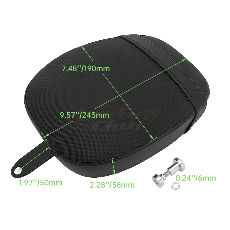 Motorcycle Fender Seat Rear Passenger Seat Cushion Tail Pillion Pad For Harley Sportster Forty Eight 48 72 2010-2015