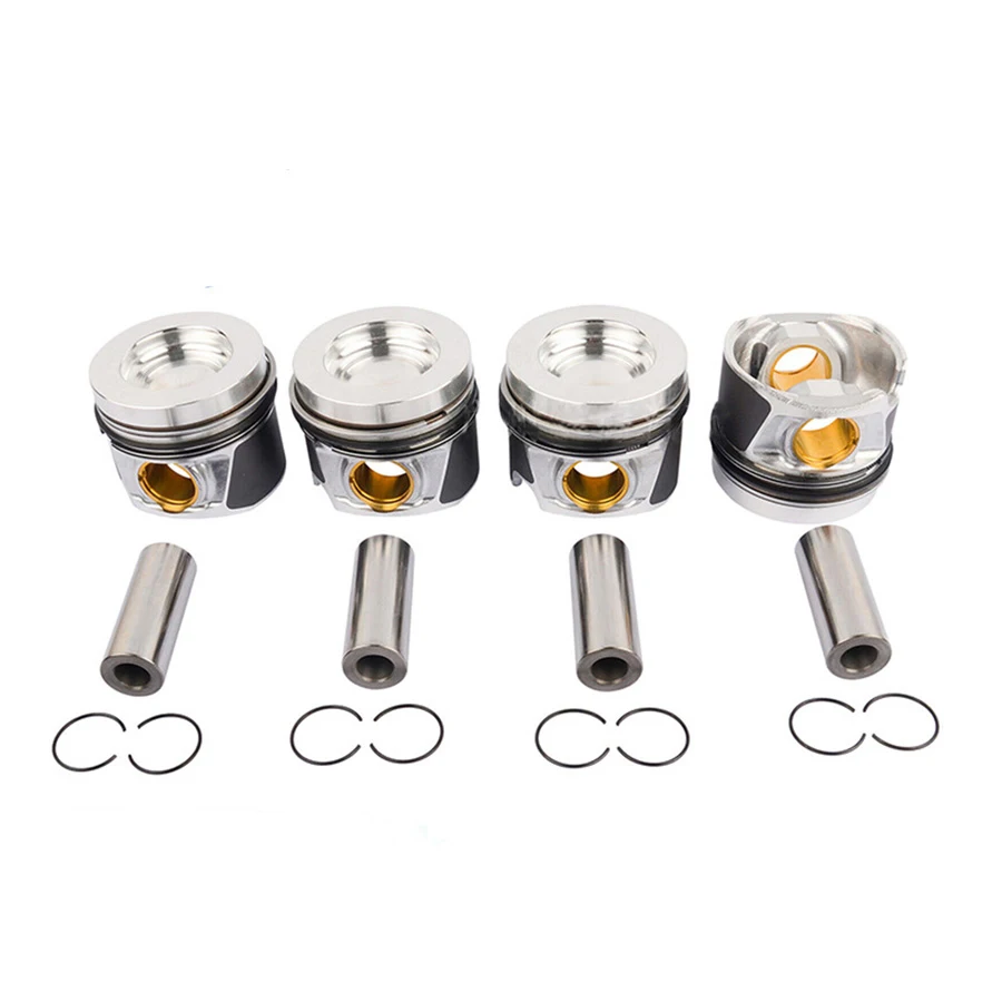 OEM 03L107065N 03L107065M 4Pcs STD Piston & Ring Kit for VW Transporter Beetle Amarok Golf Jetta Passat Audi A3