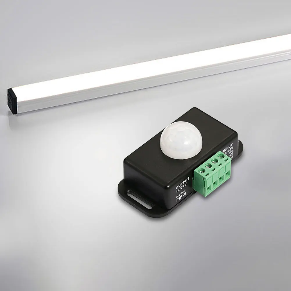 DC 12V 24V 6A IR Infrared Detector Light Switch Module Automatic Adjust PIR Motion Sensor Light Switch for LED Strip Light