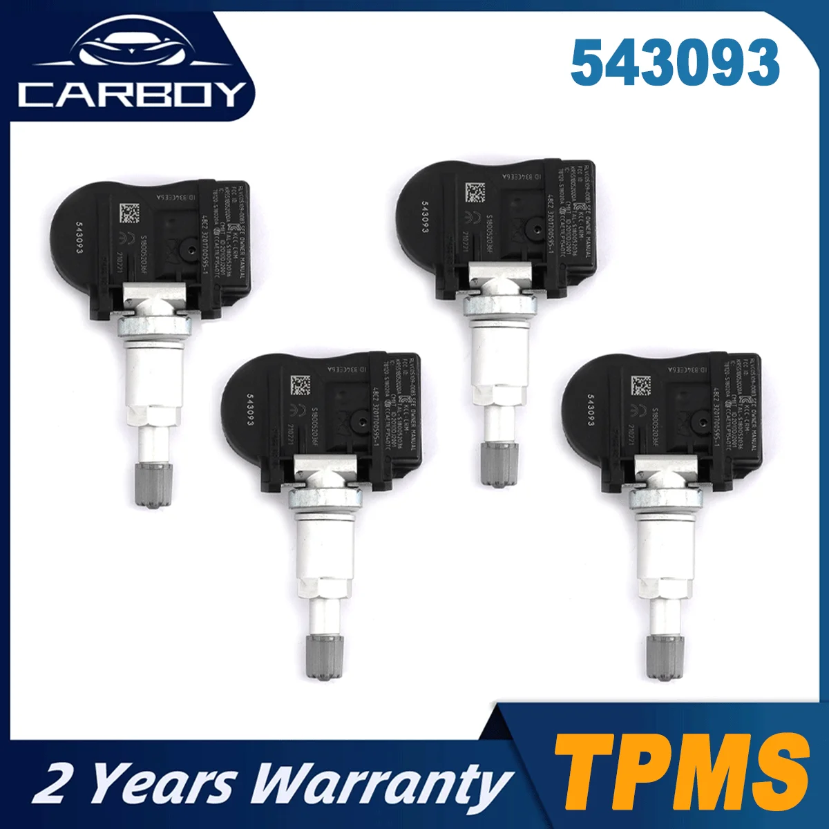 

433MHz Tire Pressure Sensor For Citroen C4 C5 C6 C8 Peugeot 207 307 407 508 607 807 1007 543093 9673198580 5430T4 1/4PCS
