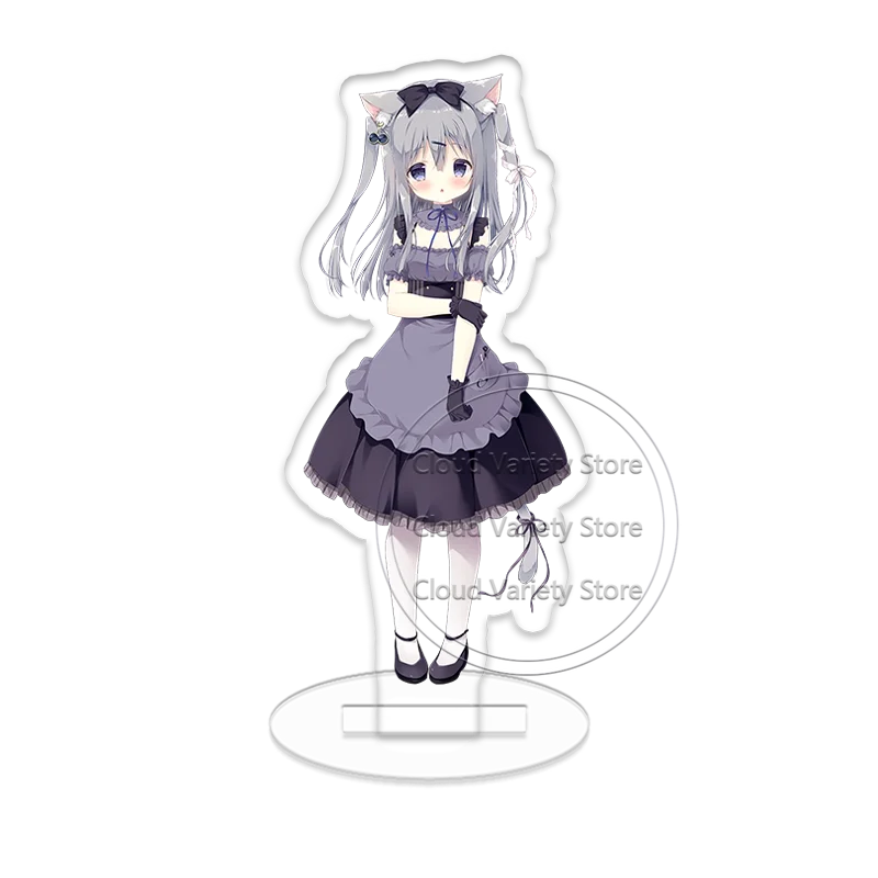 Amairo Chocolate Girl Anime Figure Ornament Stand Collectible Ichigo Cat Girl Chieri Mikuri Game Decor Accessories Birthday Gift view 2