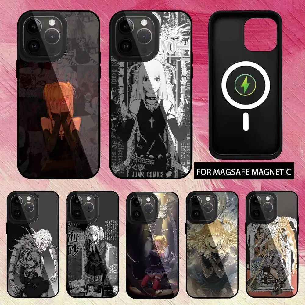

Misa anime D-Death N-Note Phone Case For iPhone17,16,15,14,13,12,11 Plus,Pro Max Magnetic Magsafe Wireless Charging