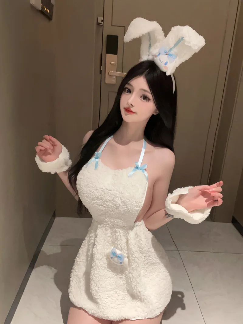 Nieuwe Sexy Lingerie Pure Desire Uniform Verleidelijk Pluche Bunny Meisje Jarretel Korte Slanke Jurk Elegante Mode Zoete Vrouwen HM06