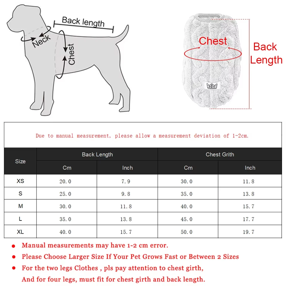 Weiche Fleece-Hundekleidung für kleine Hunde, Katzen, Pullover, Herbst und Winter, warme Welpenweste, Bekleidung für französische Bulldoggen, Yorkshire, Haustierkostüm – Detail 1