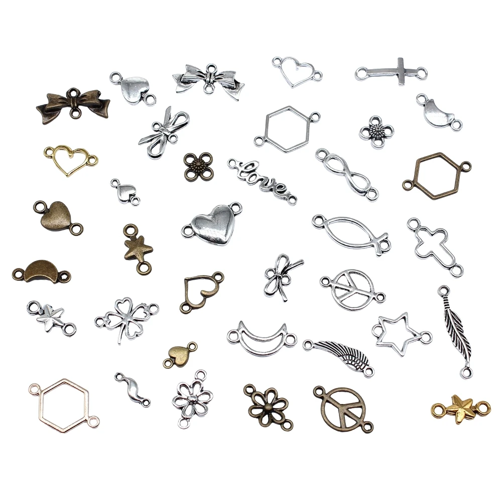 40pcs okouzluje konektor DIY ruční řemeslo pro řetízek náušnice vytváření DIY šperků vytváření