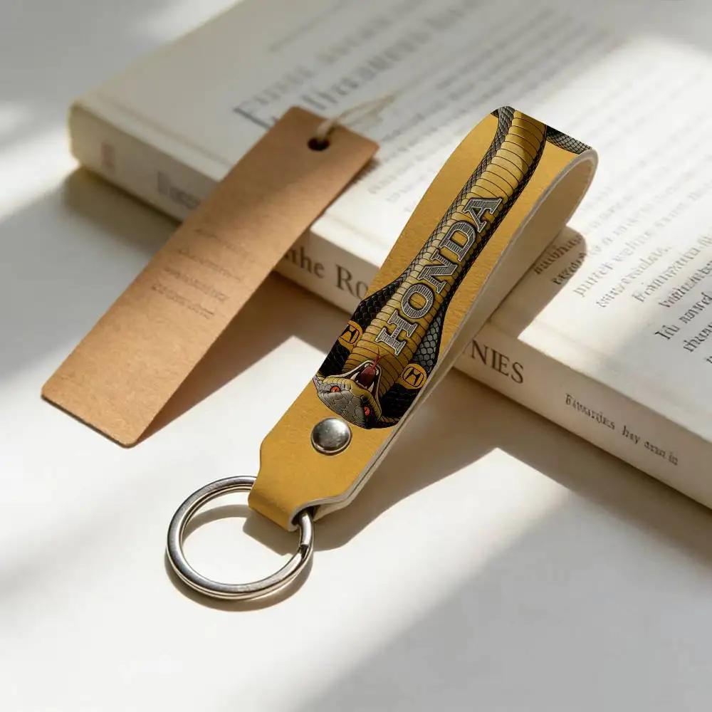 

Брелок для ключей из мягкой искусственной кожи для мотоциклов Honda, легкий держатель для ключей для скутеров и гоночных мотоциклов