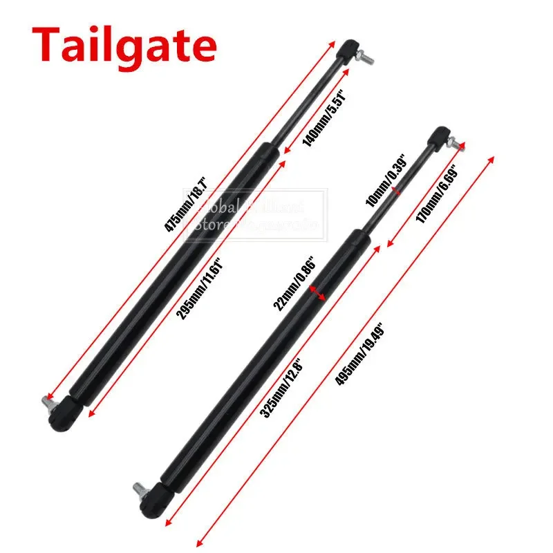 2x/6x Bonnet/Tailgat /Rear Window Lift Support Rod Arm Gas Springs Shocks Struts Bar Fit Jeep Grand Cherokee WJ WG 1999-2004