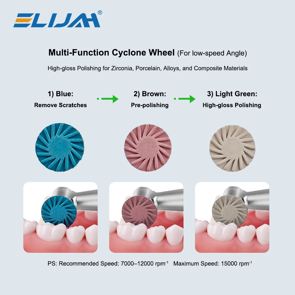 12 قطعة/صندوق الأسنان RA المطاط الماس الراتنج إطارات لامعة سيليكون مركب الراتنج طحن وتلميع مجموعة مواد طبيب الأسنان #3