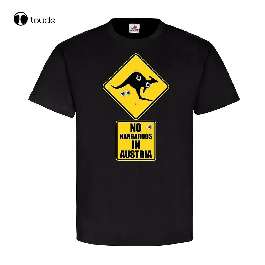 No Kangaroos In Austria. Funny Austria Warning Label Australia T-Shirt. Summer Cotton O-Neck Short Sleeve Mens T Shirt  Xs-5Xl