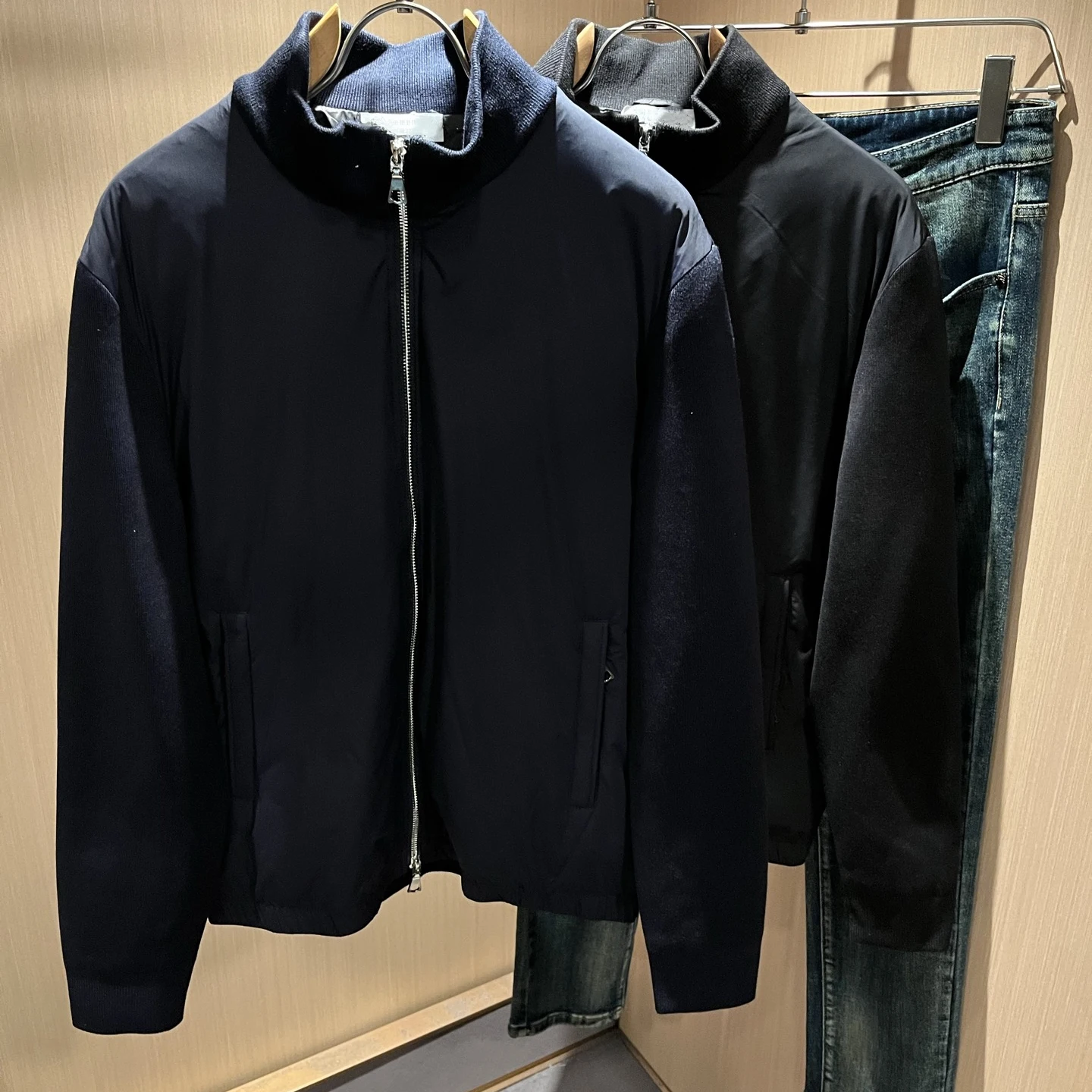 

Italian BC old money style casual men's zipper cotton jacket