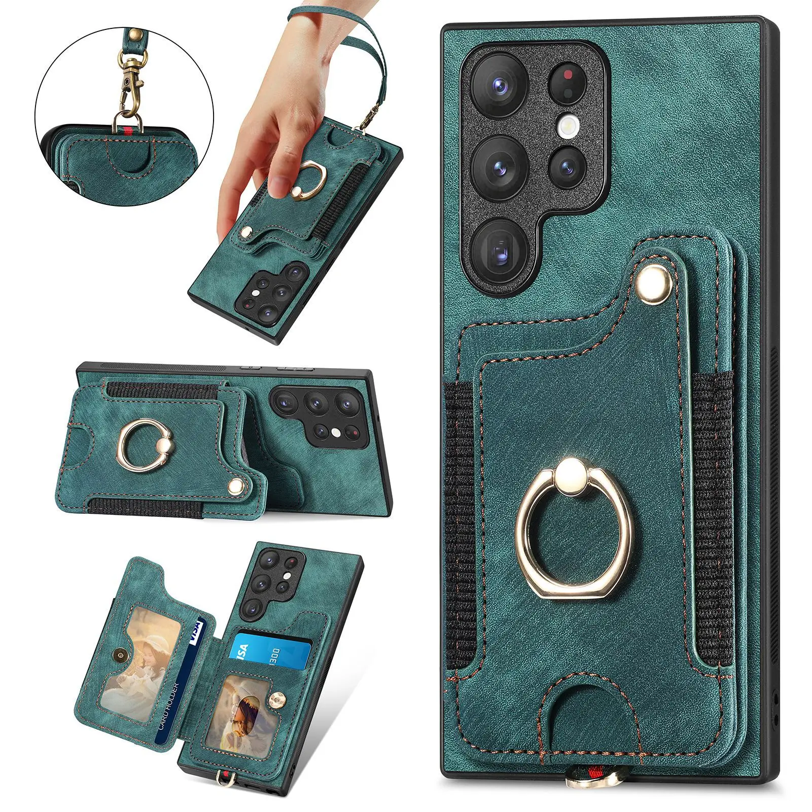 

Wallet Case for Samsung Galaxy S23 Ultra/S23 Plus/S23, RFID Blocking Leather Cover with Card Slot Camera Protection Case