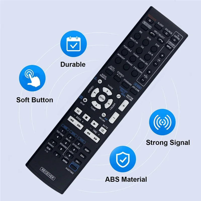 ABSQ-Sostituzione telecomando AXD7582 per ricevitore AV Pioneer VSX-519V-SX-319V VSX-519V-K SX-319V-K VSX-519V-S AXD7542 AXD7586