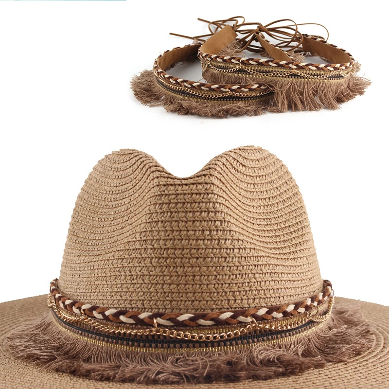 Ethnic Style Hat Bands Fashion Summer Cowboy Hat Bands for Women Men High Quality Vintage Belt Band DIY Hat Accessories