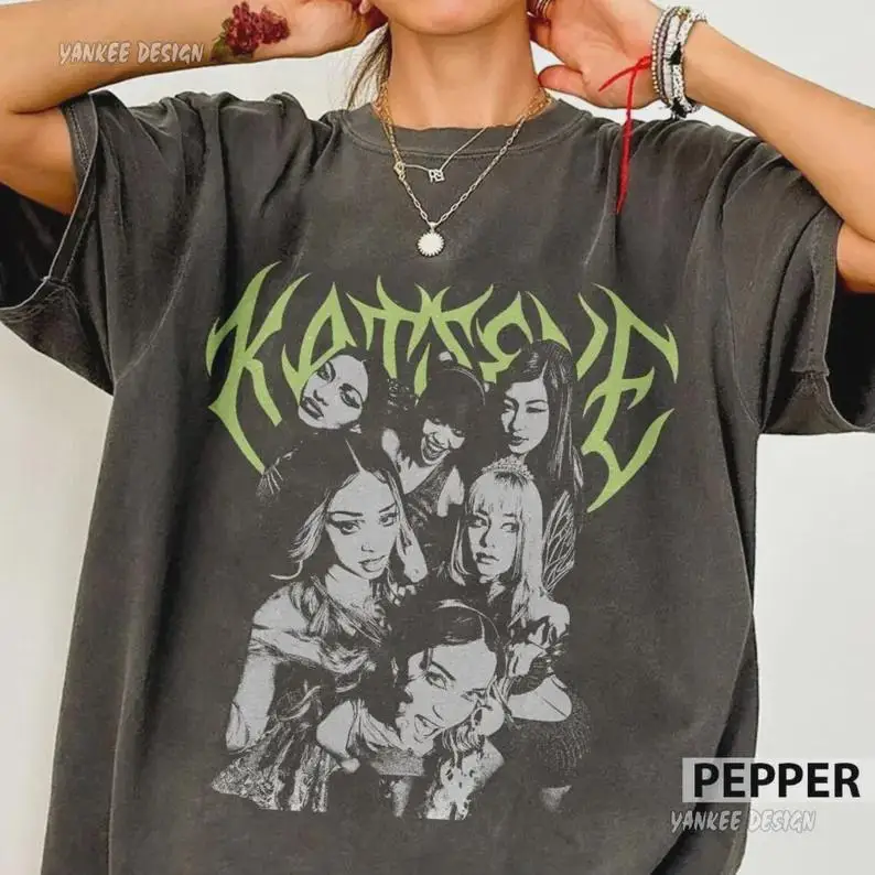 เสื้อวินเทจแคทซีย์ 90s คอมฟอร์ท คัลเลอร์, เสื้อยืดบิวตี้คาออส, เสื้อสเวตเชิ้ตแคทซีย์เคป๊อป, เสื้อแคทซีย์กนาร์ลี่