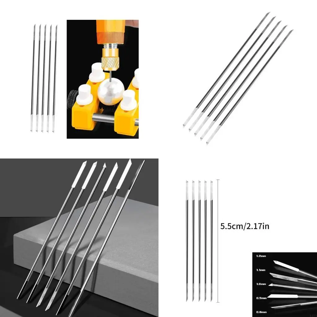 

X4YA 5 Pieces Steel Boring Needle Accessory for Woodworking and Beadwork