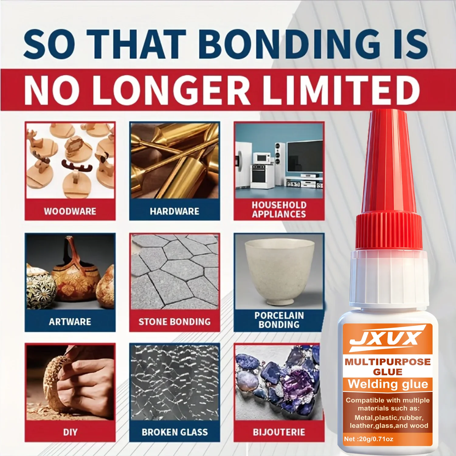 High strength Oily Welding Adhesive Extra Strong Instant super glue Universal Metal Bonding Repair Suitable for Meta Glass Wood view 6