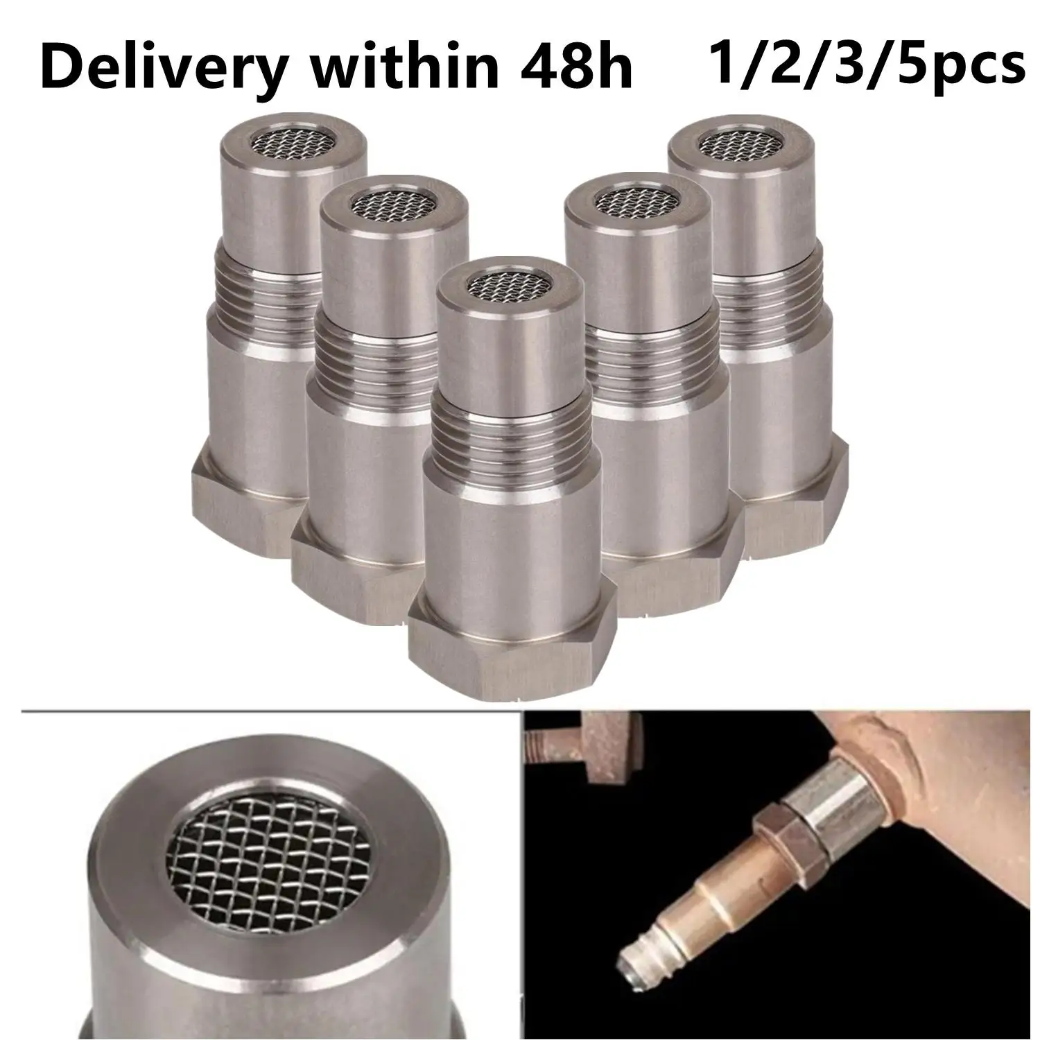 

LOT Oxygen Sensor Spacer Adapter O2 Sensor Simulator Extender M18x1.5 Mini Catalytic Converter CEL Eliminator Check Engine Light