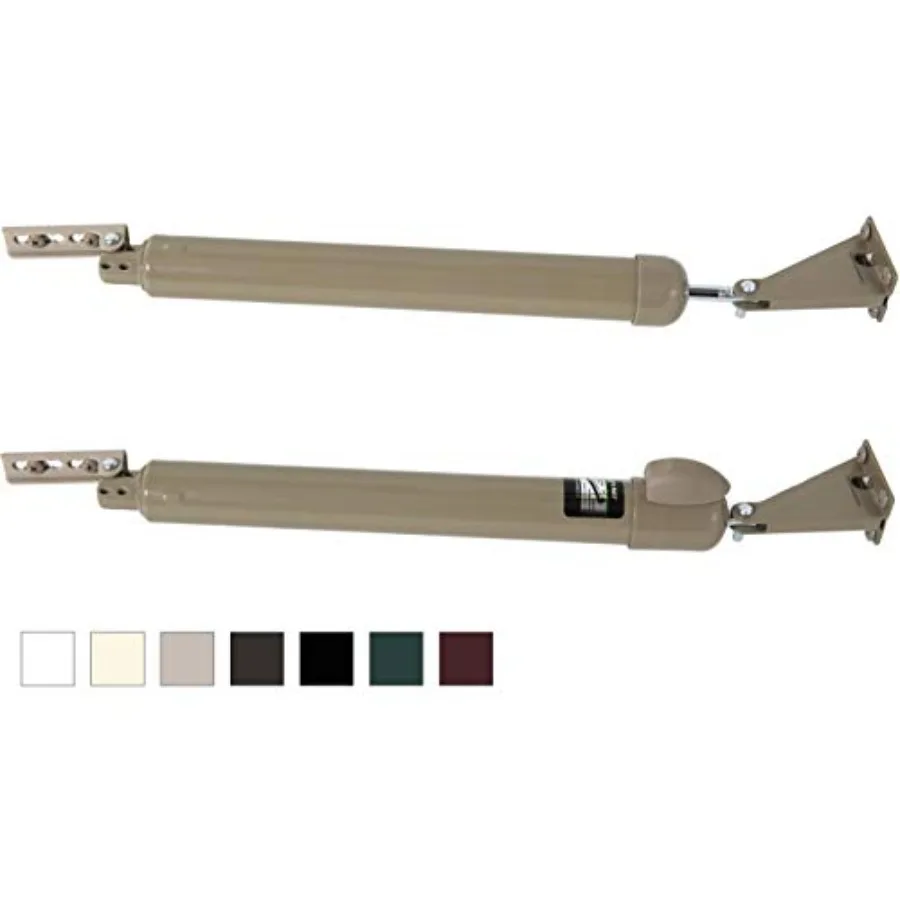 

Touch 'n Hold Smooth Dual Door Closer System Heavy-Duty - Touch-Button Hold Open Feature and Smooth Closing Motion - Storm and
