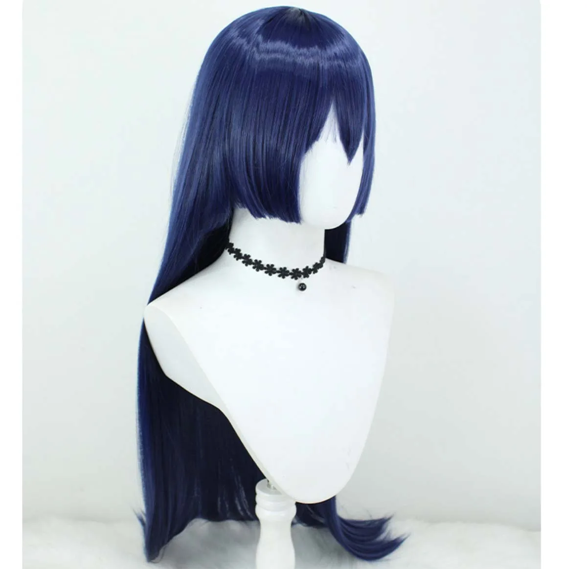 Halloween Party Women Love Live Umi Sonoda Cosplay Long Blue Black Heat Resistant Synthetic Hair Wig