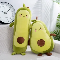 Kawaii Stuffed Fruit Avocado Doll Green Giant Avocado Plush Toy Soft Doll Big Sleeping Pillow Birthday Cute Gift
