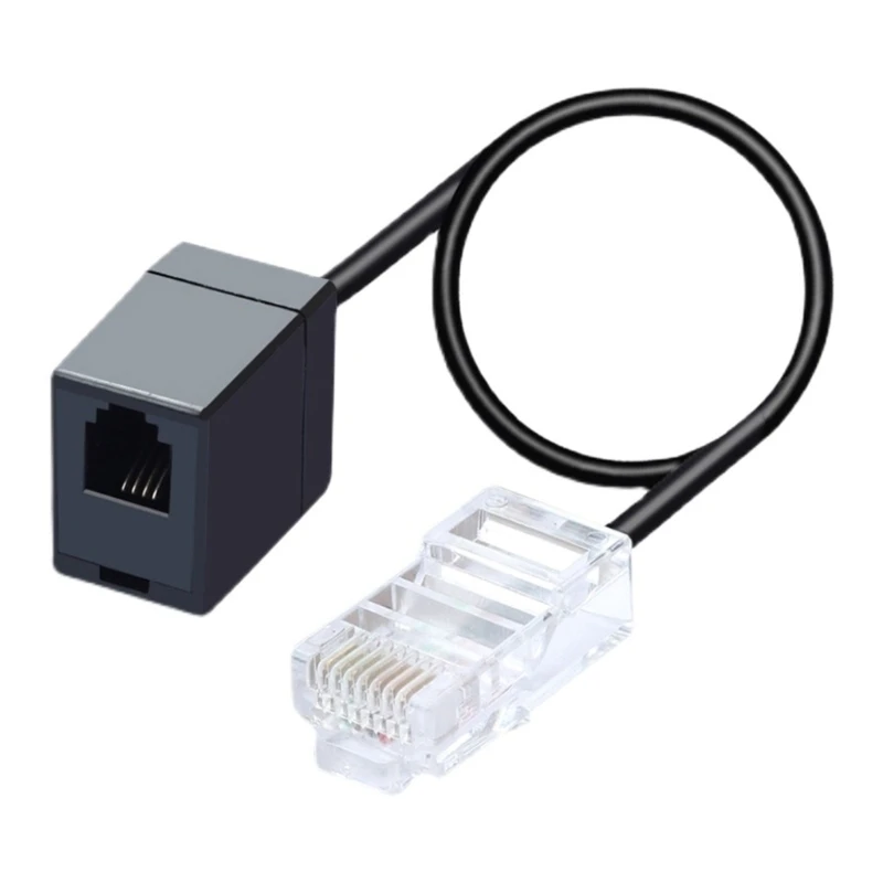كابل محول الشبكات RJ45 إلى RJ11، محول الإنترنت إلى الهاتف، كابل محول RJ45 إلى RJ11 35 سم