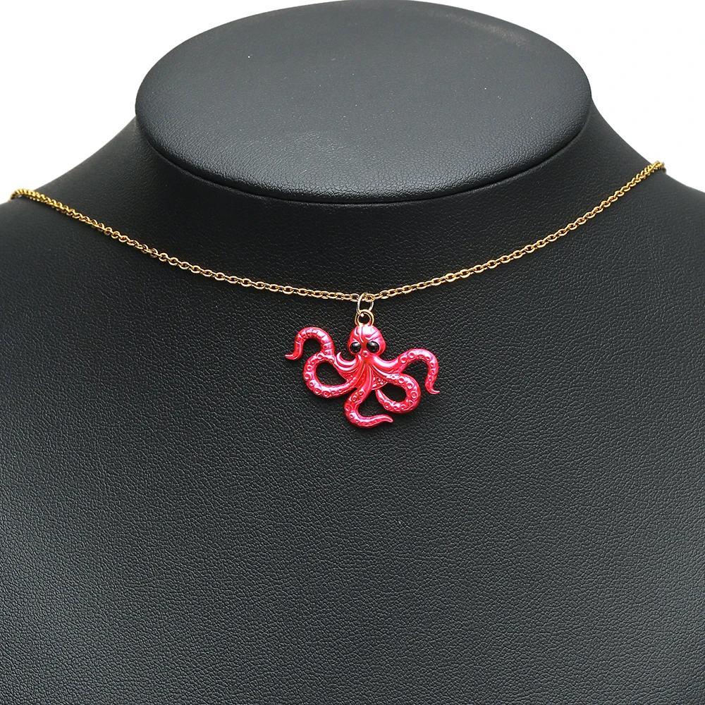 4 Stück Edelstahl-Emaille-Ozean-Oktopus-Anhänger für DIY-Bastelarbeiten, Schmuck, Halsketten, Anhänger, Accessoires, Armbänder, Ohrringe. – Detail 4