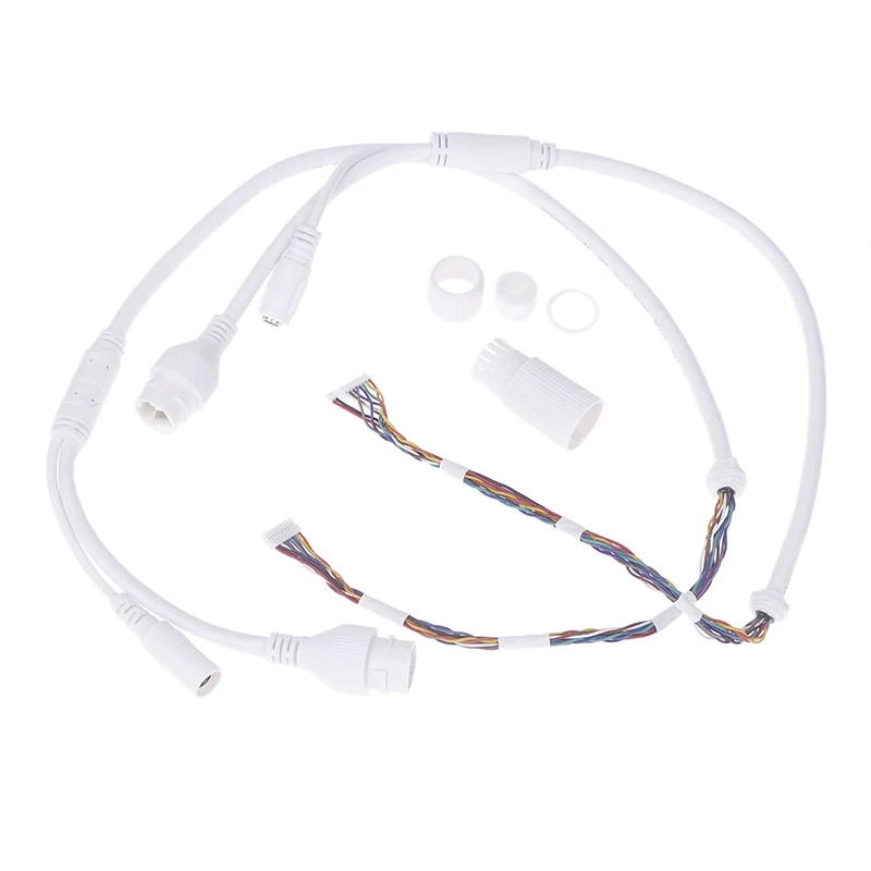 

1 шт. Ethernet Lan-кабель POE RJ45 Сетевой кабель 10-контактный 10-жильный 12-контактный 10-ядерный хвостовой кабель Водонепроницаемая крышка для камеры