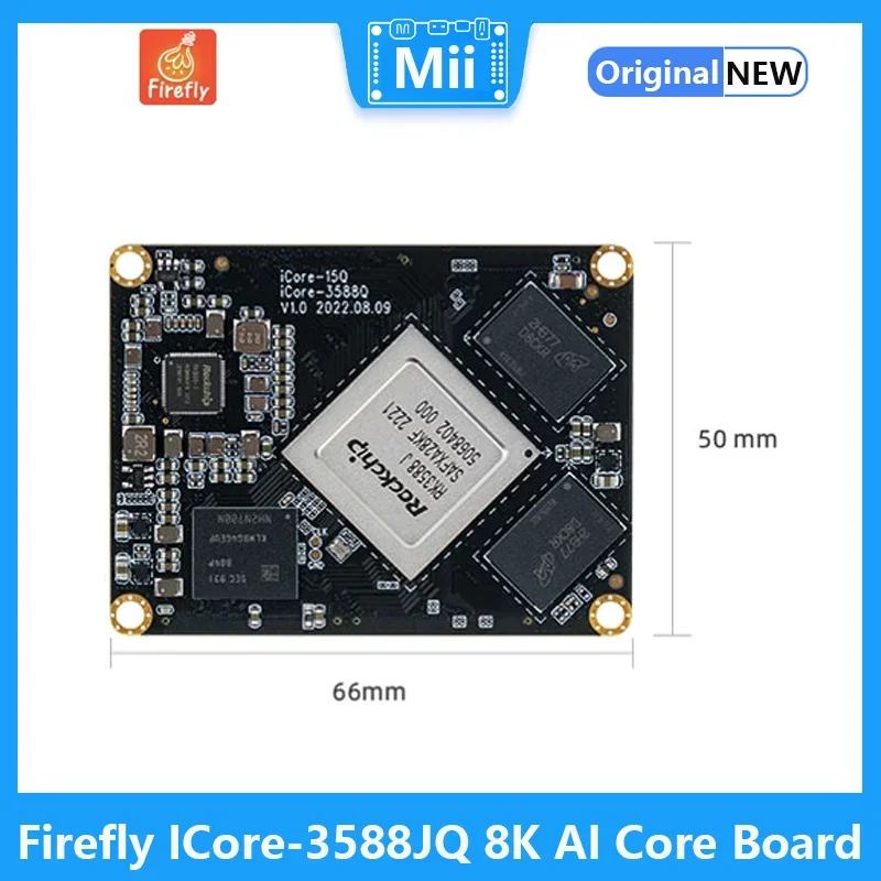 iCore-3588JQ 8K Industrial AI Core Board Rockchip RK3588J new-gen industrial octa-core 64-bit processor Open Source Free SDK