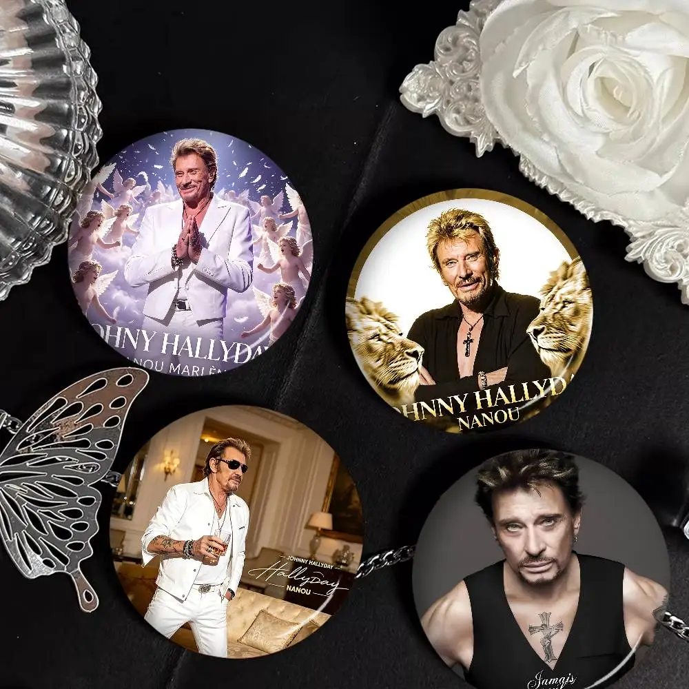 J-Johnny H-Hallyday 58mm Cute Series Pins Funny Badge Interesting Cartoon Animals Brooches Backpack Clothes Gift Accessory