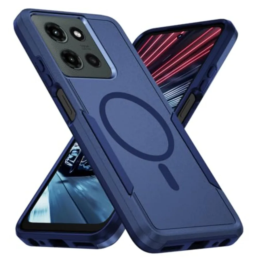

for Moto G 2025 Case, [Compatible with Magsafe][Military Grade Drop Tested] Heavy Duty Dual Layer Shockproof Magnetic Tough Rug