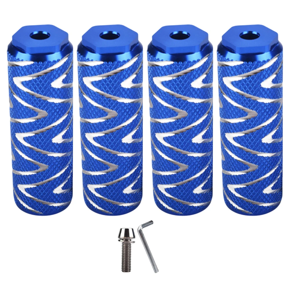 Aluminum Alloy Bike Pegs Aluminum Pedal Bicycle Accessories Aluminum Alloy Foot Pegs Anti-slip Design Cylindrical Shape