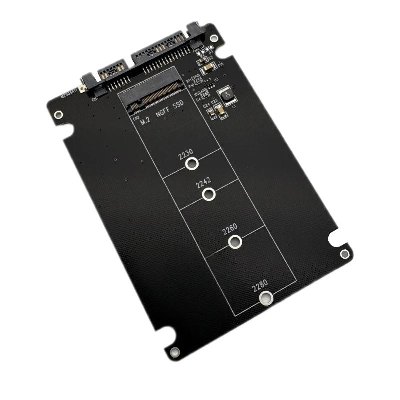 10 шт. SSD-адаптер M.2 B Key to SATA 3 Converter Riser Card 2,5 "Плата расширения Поддержка 2230 2242 2260 2280 M2 SATA Protocol SSD