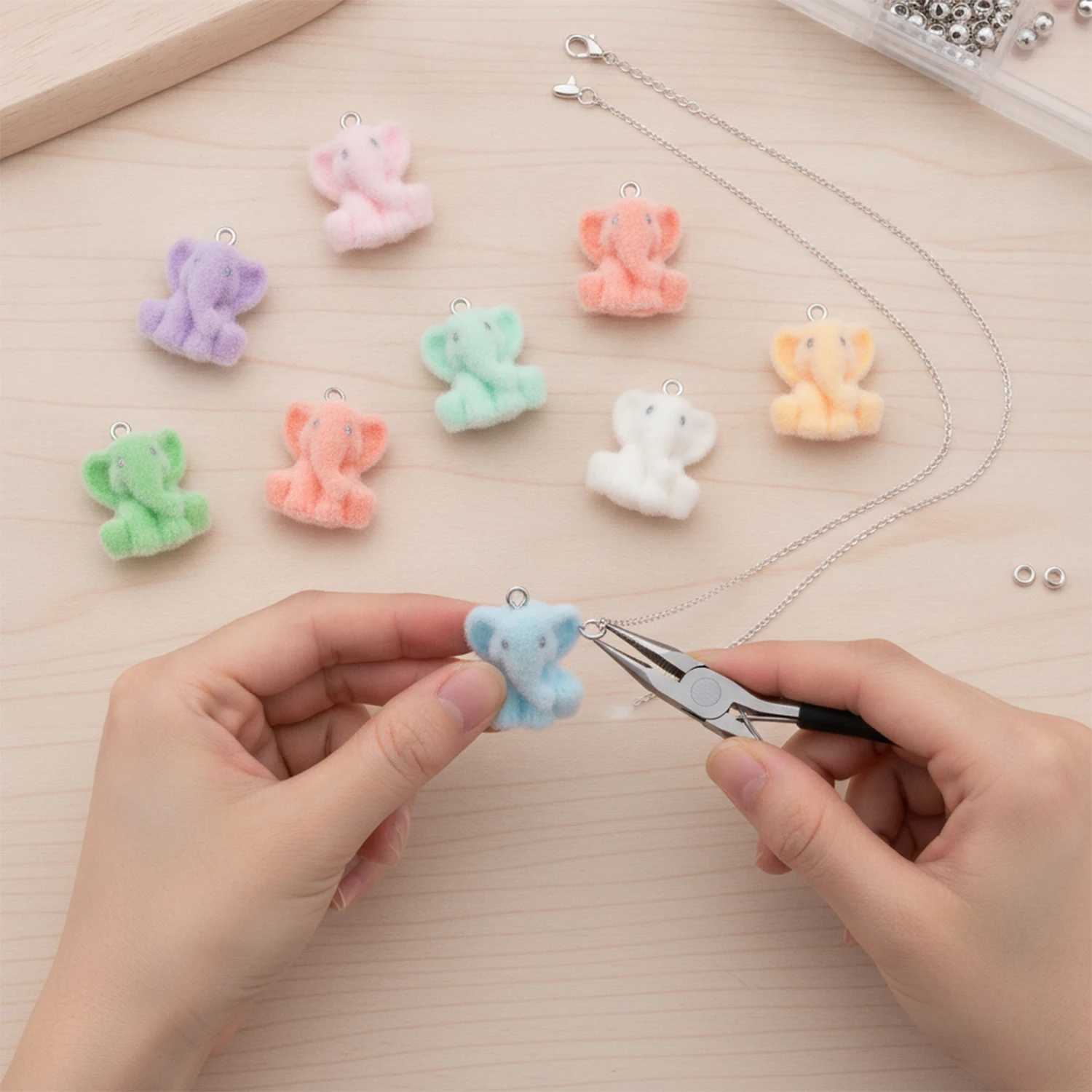 2/10pcs Resin Flocking Cute Li - Resin Craft Projects review and price